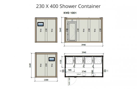 KW4 230&400 dush konteyner