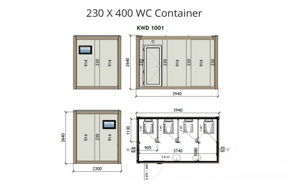 KW4 230x400 WC Konteyner