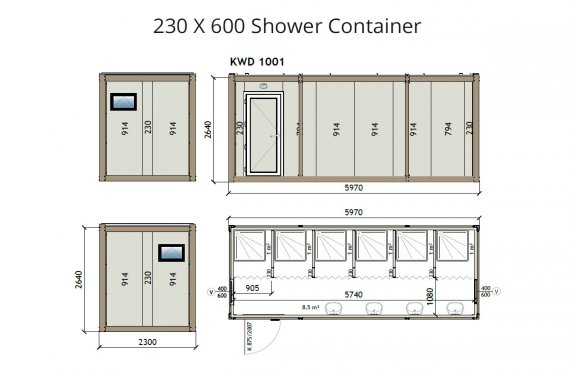 KW6 230x600 dush konteyner