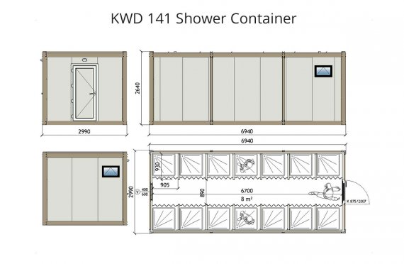 KWD 141 dush konteyner