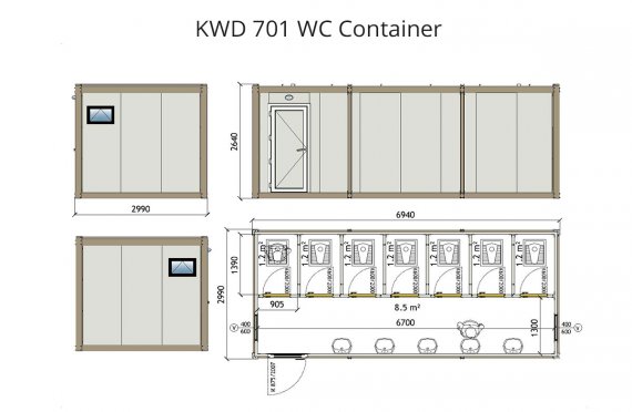 KWD 701 WC konteyner