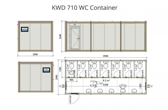 KWD 710 Wc konteyner